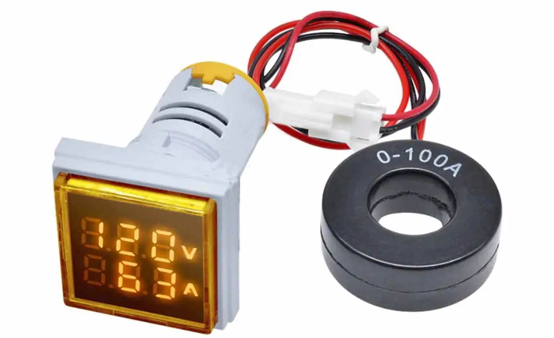 Voltímetro Y Amperímetro Digital Ac/100-300v 0-100 Amps.