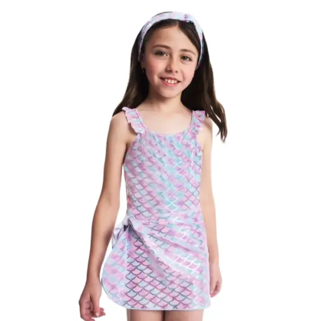 Traje de Baño Estampado HOLLY LAND KIDS para Niña – Diseño Sirena con Faldita 1269563