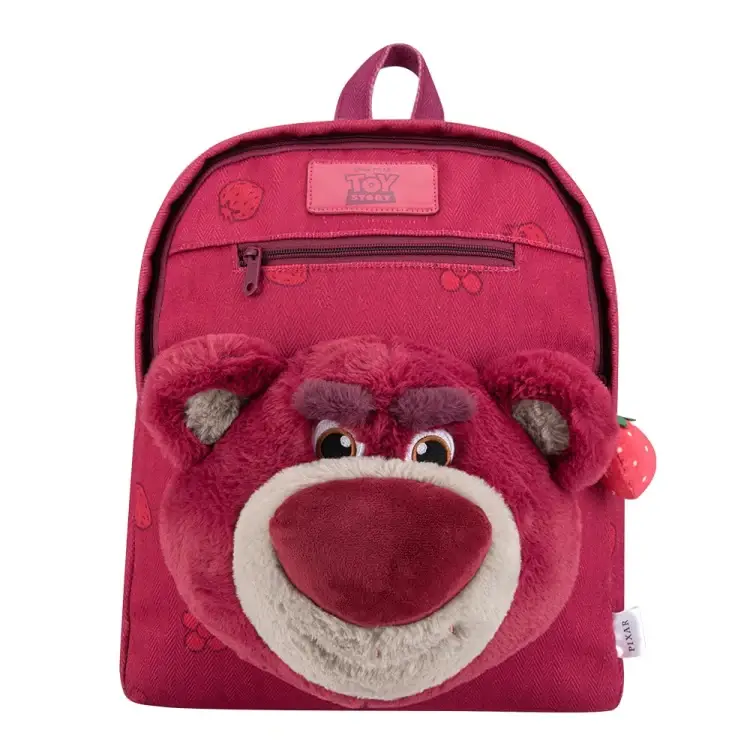 Backpack Lotso Toy Story Pixar 36 cm Lona con Peluche Frontal