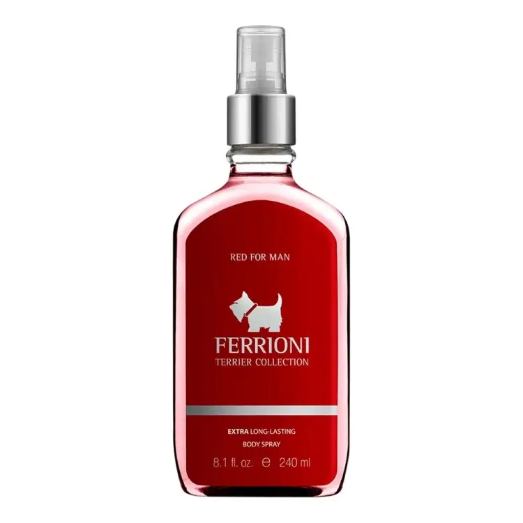 Body Mist Ferrioni Terrier Red 240 ml Intenso y Masculino