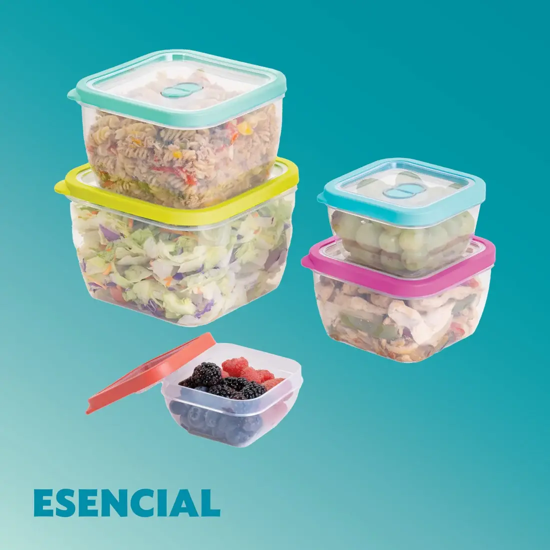 Set Contenedores Betterware Gurmy Conserva 5 Piezas Herméticos