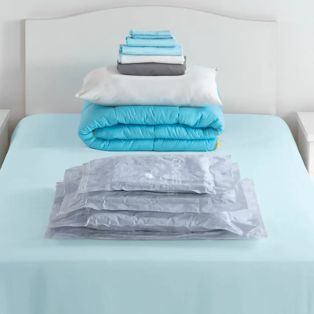 Set Bolsas Betterware Compress Ahorra Espacio para Ropa 4pzas