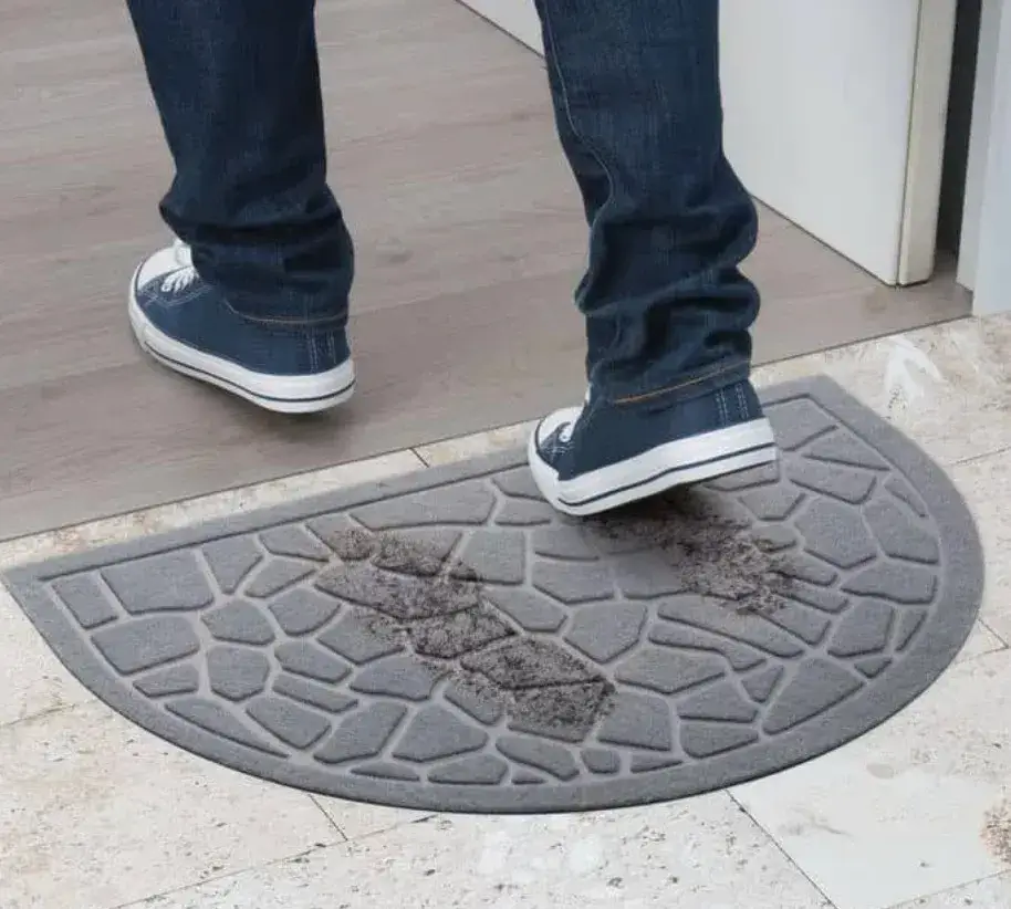 Tapete Betterware Deco Piedra Antiderrapante para Entrada Limpieza Eficiente