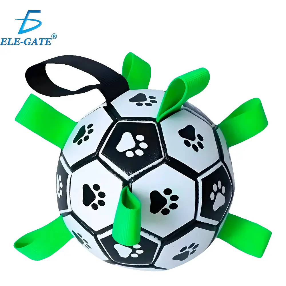 Pelota de Fútbol para Perros con Correas
