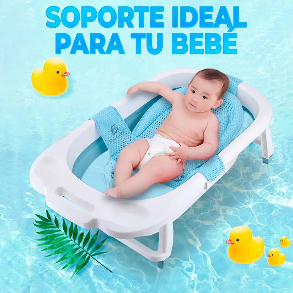 Soporte para Tina de Bebé-Antideslizante Respaldo Bañera