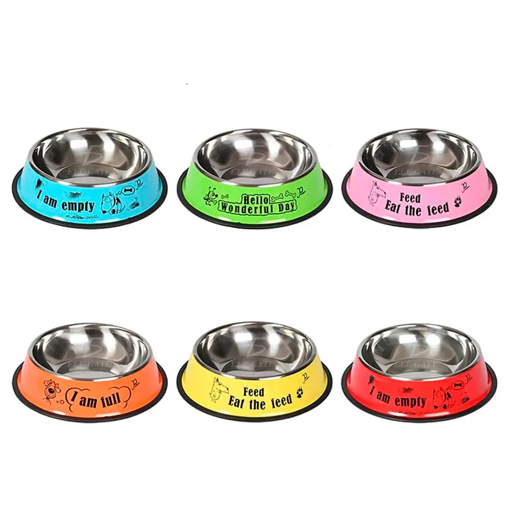 Plato de Acero Inoxidable para Mascotas