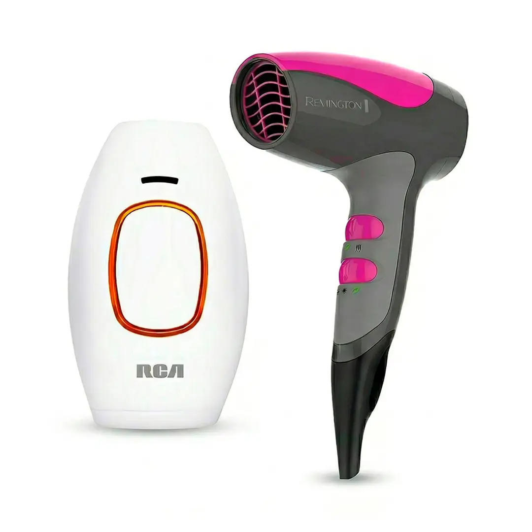 KIT Belleza Secadora Remington + Depiladora IPL RCA Piel Suave