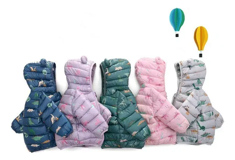 Abrigos Acolchados para Niño/Niña  -  Súper Calientitos y con Diseños Divertidos 🐧🦕