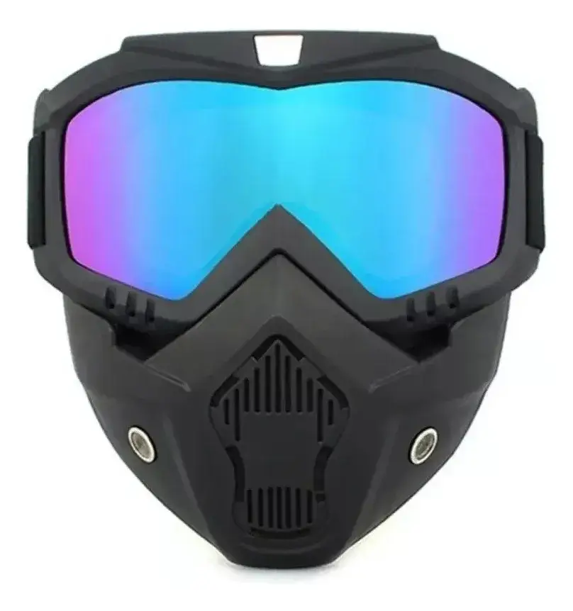 🏍️ Careta Máscara Desmontable para Casco de Motociclista 🕶️ Protección Total con Estilo