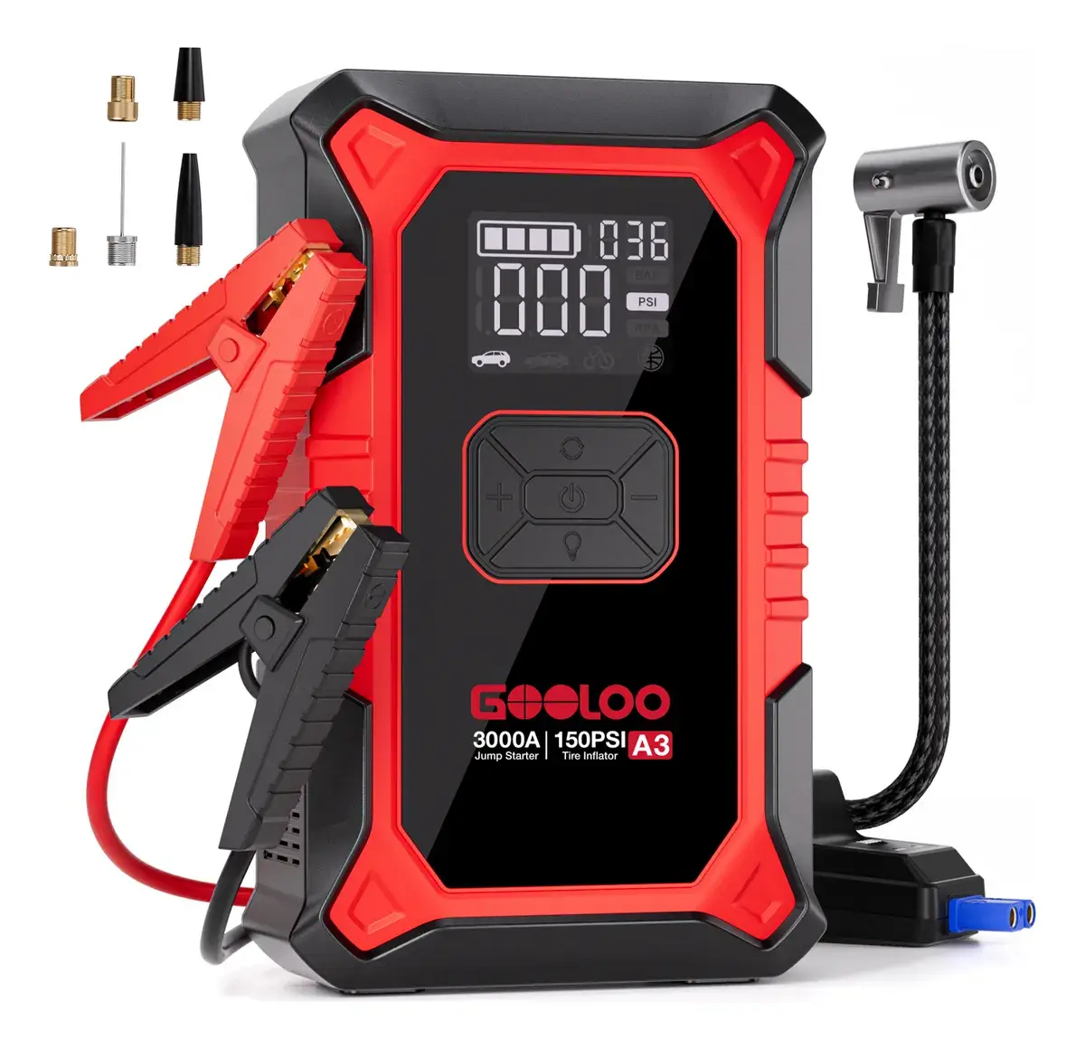 🔋 Arrancador de Batería 89800mAh 🚗 Carga Rápida con 4 USB + Linterna LED Multifunción